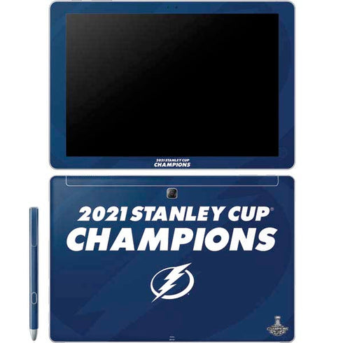 NHL 2021 Stanley Cup Champions Tampa Bay Lightning Galaxy Book 12in Skin